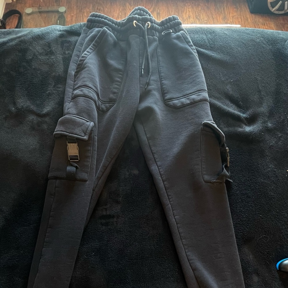 black tech wear joggers